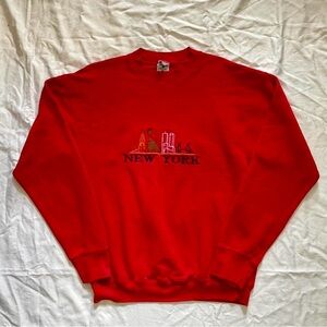 Red New York Crewneck